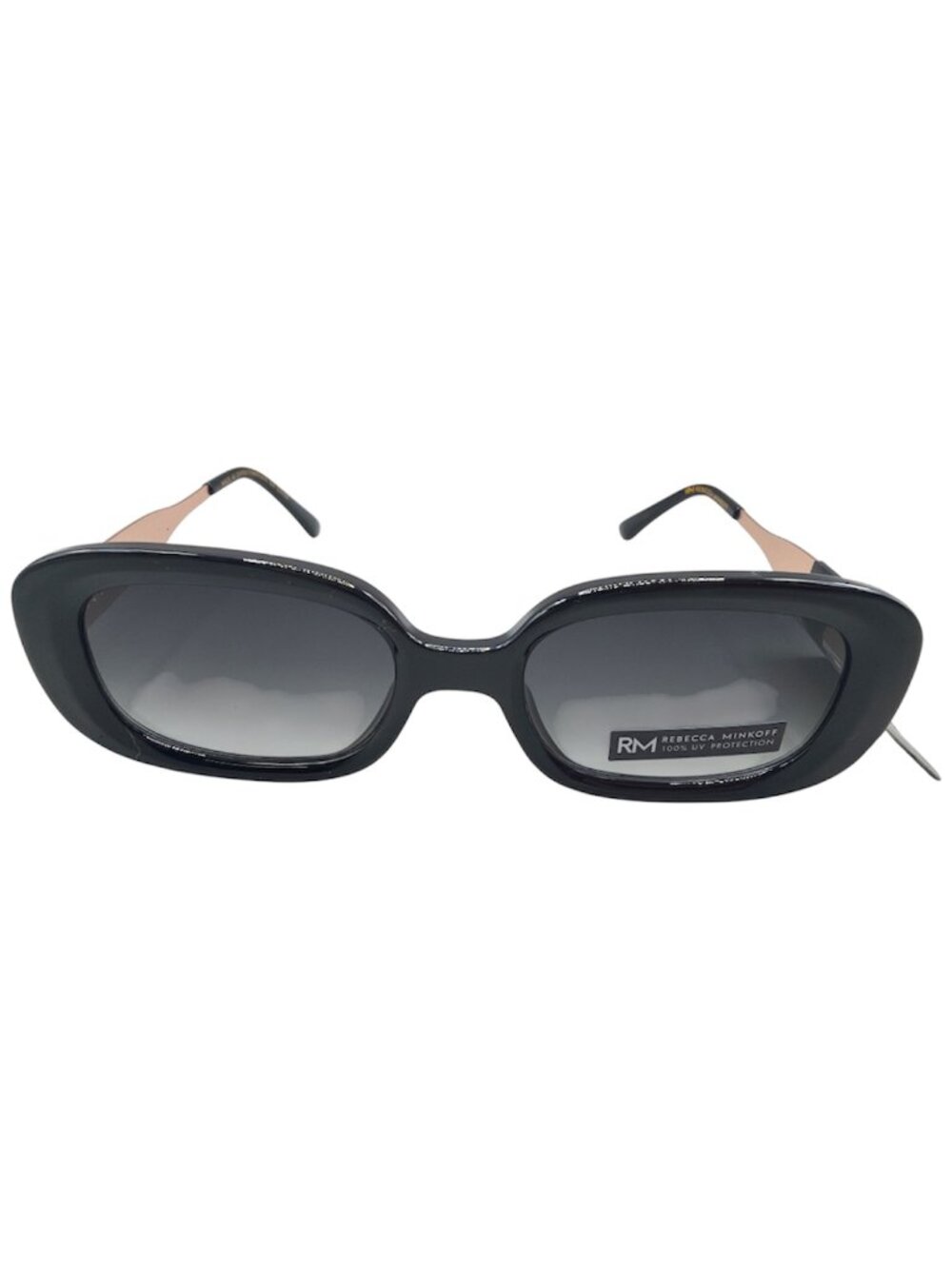 Rebecca Minkoff Black Frame with Metallic Rose-Gold Sunglasses (NEW WITH TAGS)